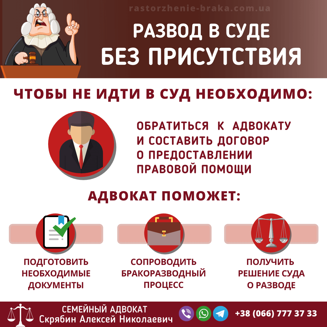 Развод в суде без присутствия
