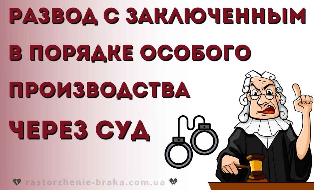 Развод с заключенным в порядке особого производства через суд