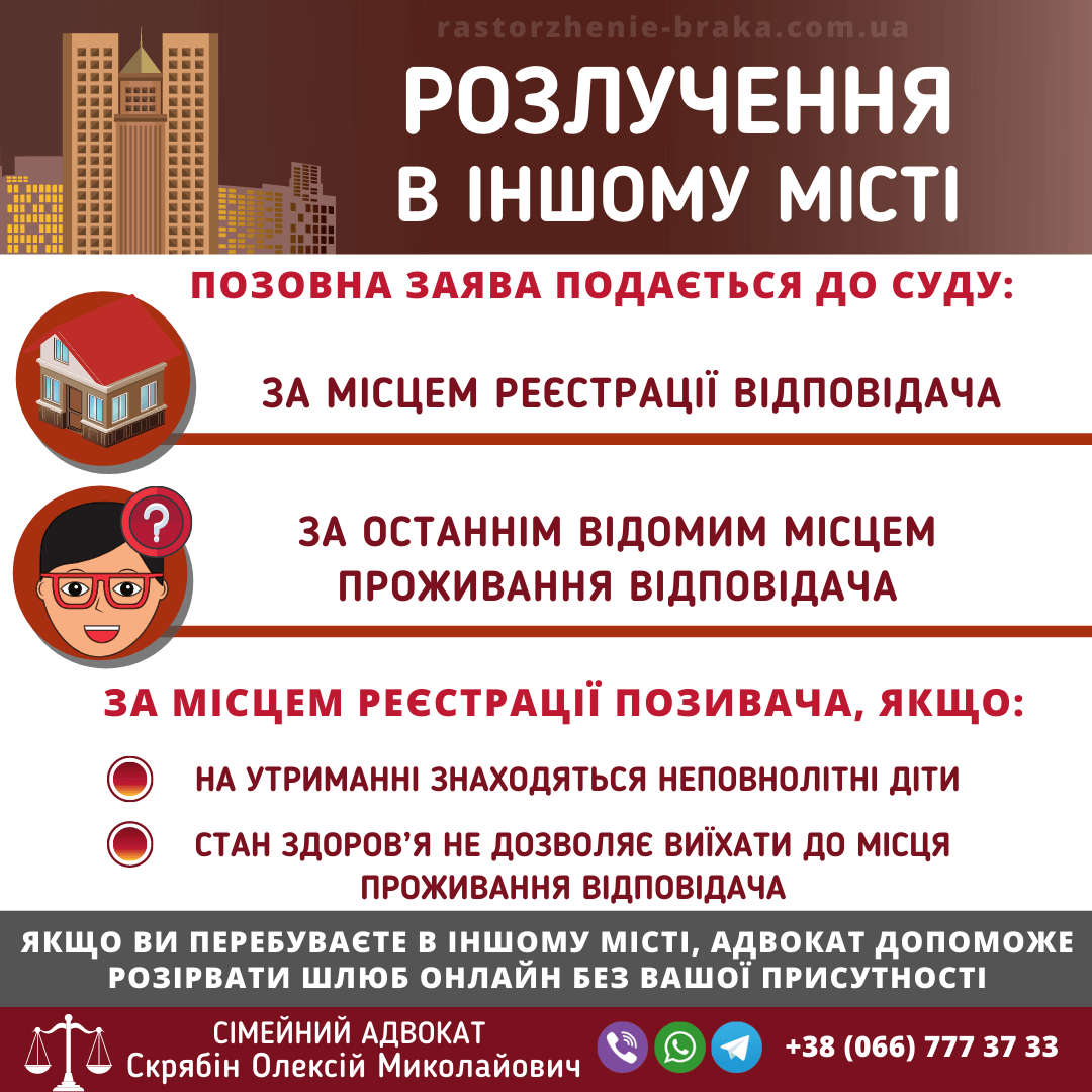 Розлучення в іншому місті